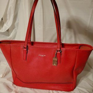 Coach Red Tote Bag
